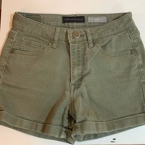 Aeropostale MIDI Jean Shorts/ C: Olive Green/ S: Small